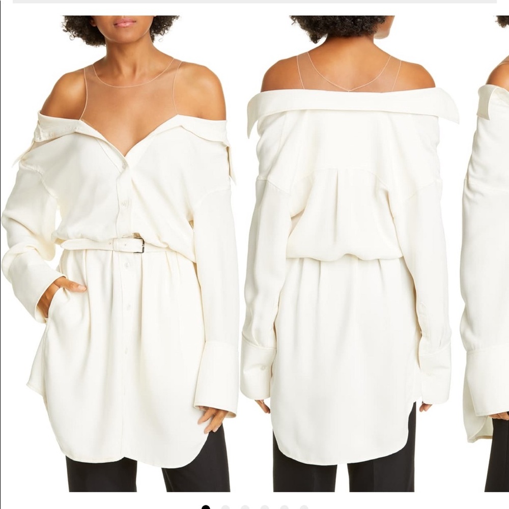 Alexander Wang shoulder silk shirtdress size 0